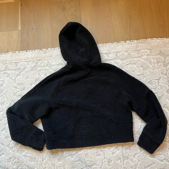 LULULEMON black fleece sherpa scuba half zip hoodie - Picture 2 of 3